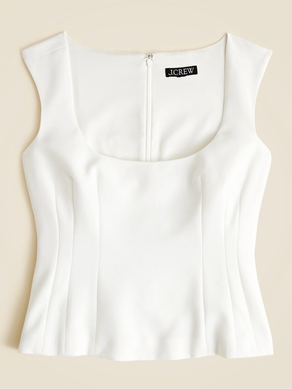 J. Crew Wide Scoop Neck tank top in city crepe size 6